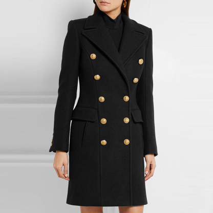 Breasted Wool Coat