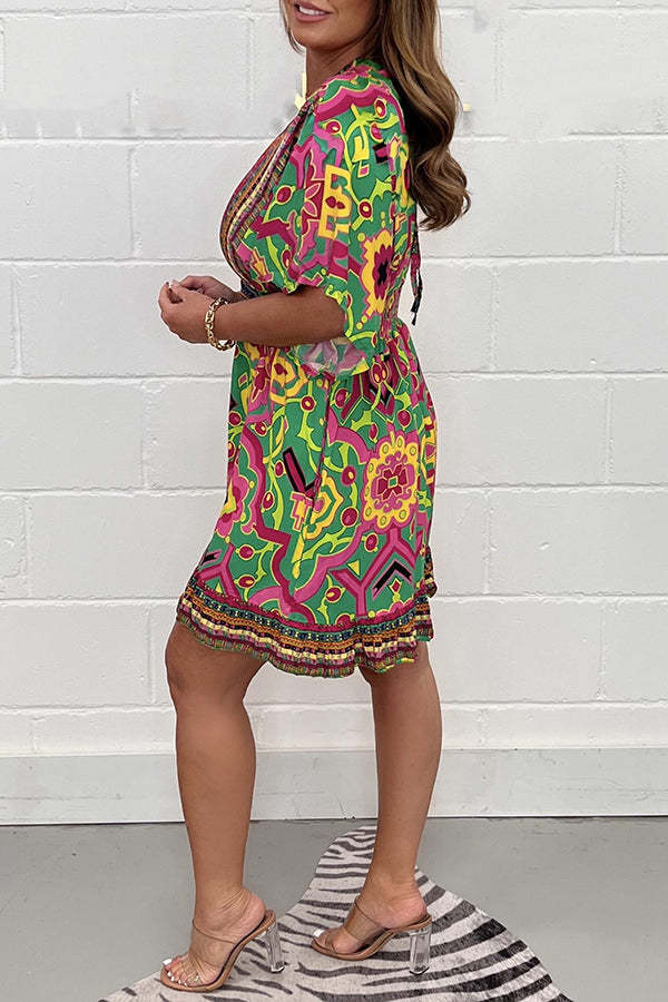 Vintage Print Summer Jumpsuit