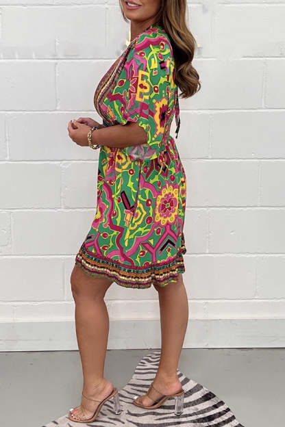 Vintage Print Summer Jumpsuit
