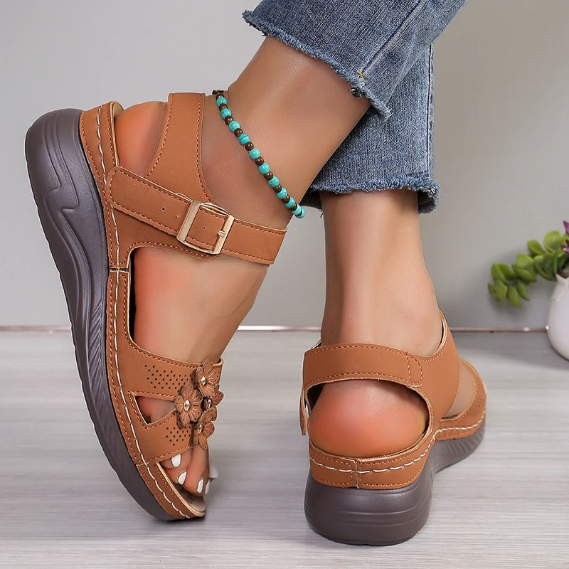 Womens Orthopedic Sandals Wedge Vintage Sandals