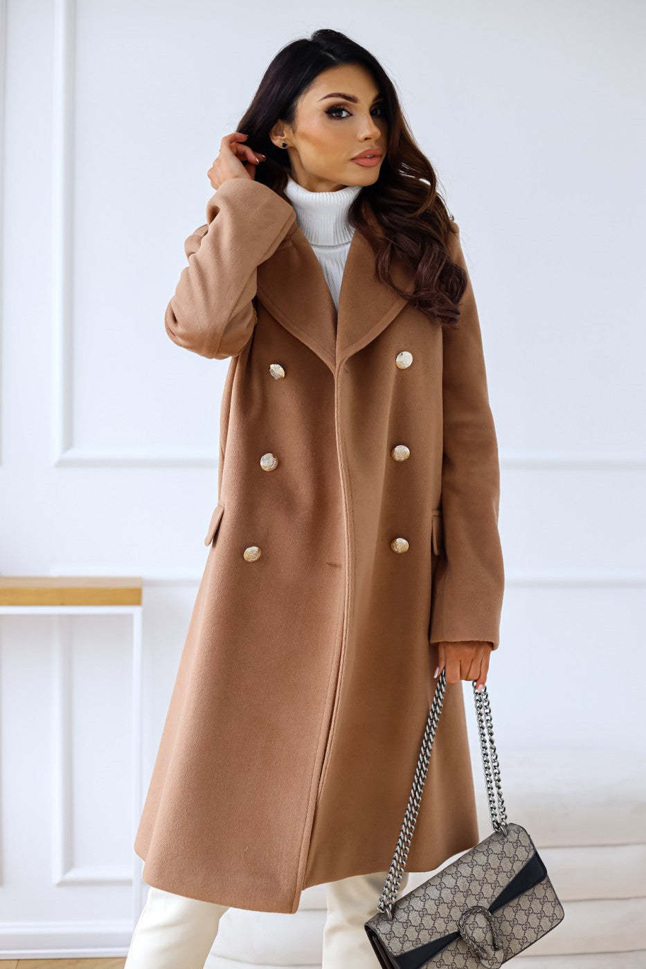 Breasted Wool Coat