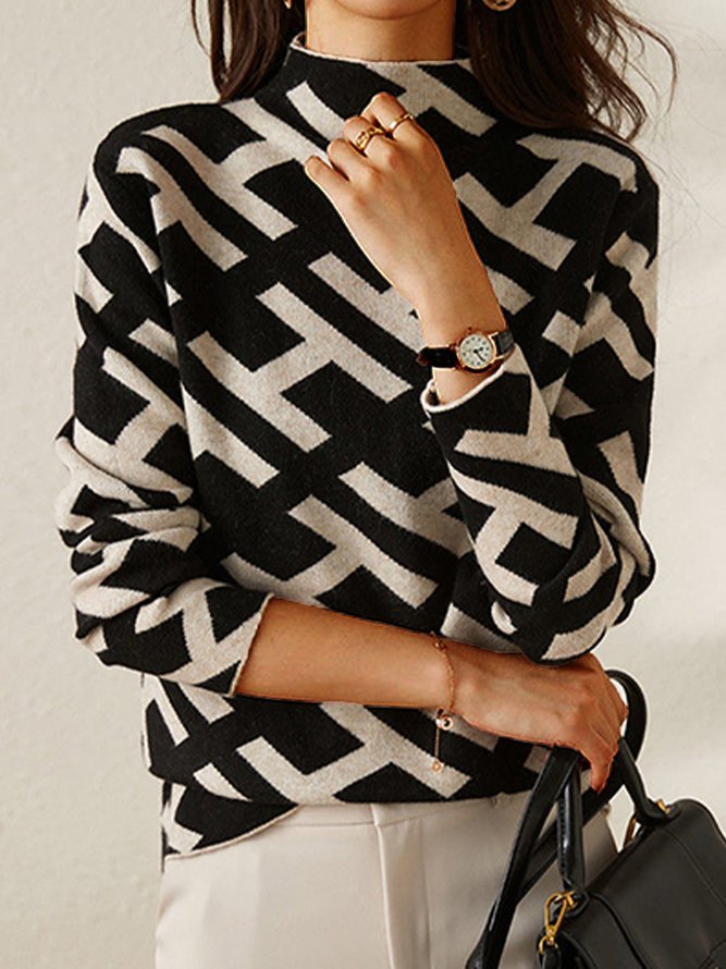Elegant geometric sweatshirt