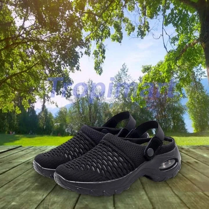 Women's Summer Breathable Mesh Air Cushion Outdoor Walking Slippers Orthopedic Walking Sandals