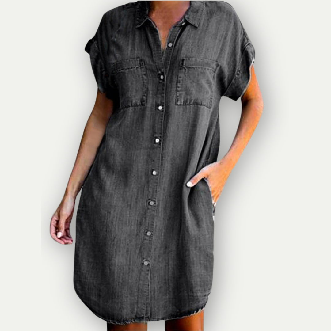 Summery Denim Shirt Dress
