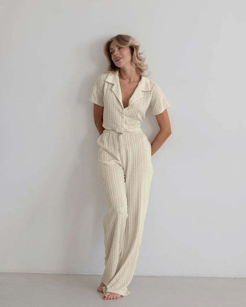 Textured Loungewear Set