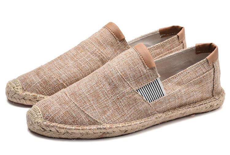 Stylish handmade canvas straw shoes - summer chic
