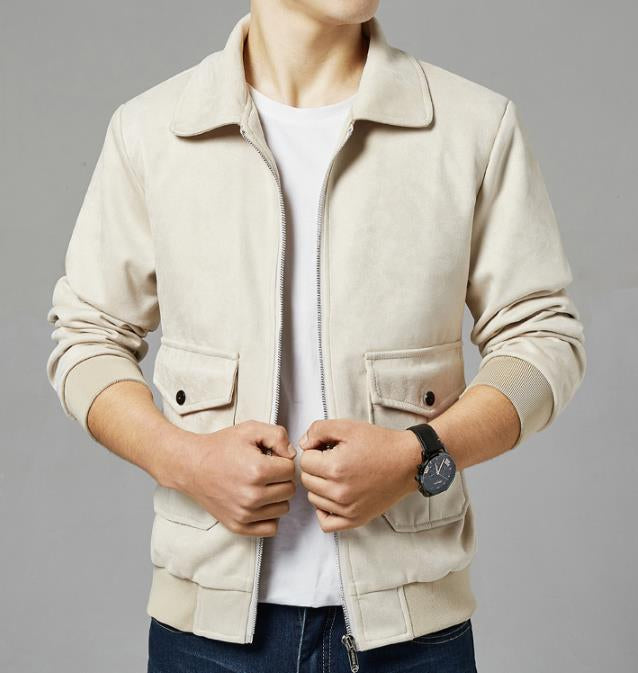 Suede Jacket With Teddy Inner Lining