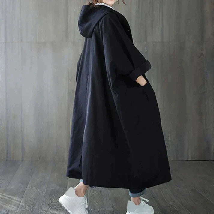 Windproof OverSized Trench Coat With Pockets