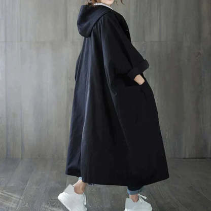 Windproof OverSized Trench Coat With Pockets