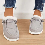 Women's Flat Slip-On Bootie Warm Lining Ankle Snow Boots
