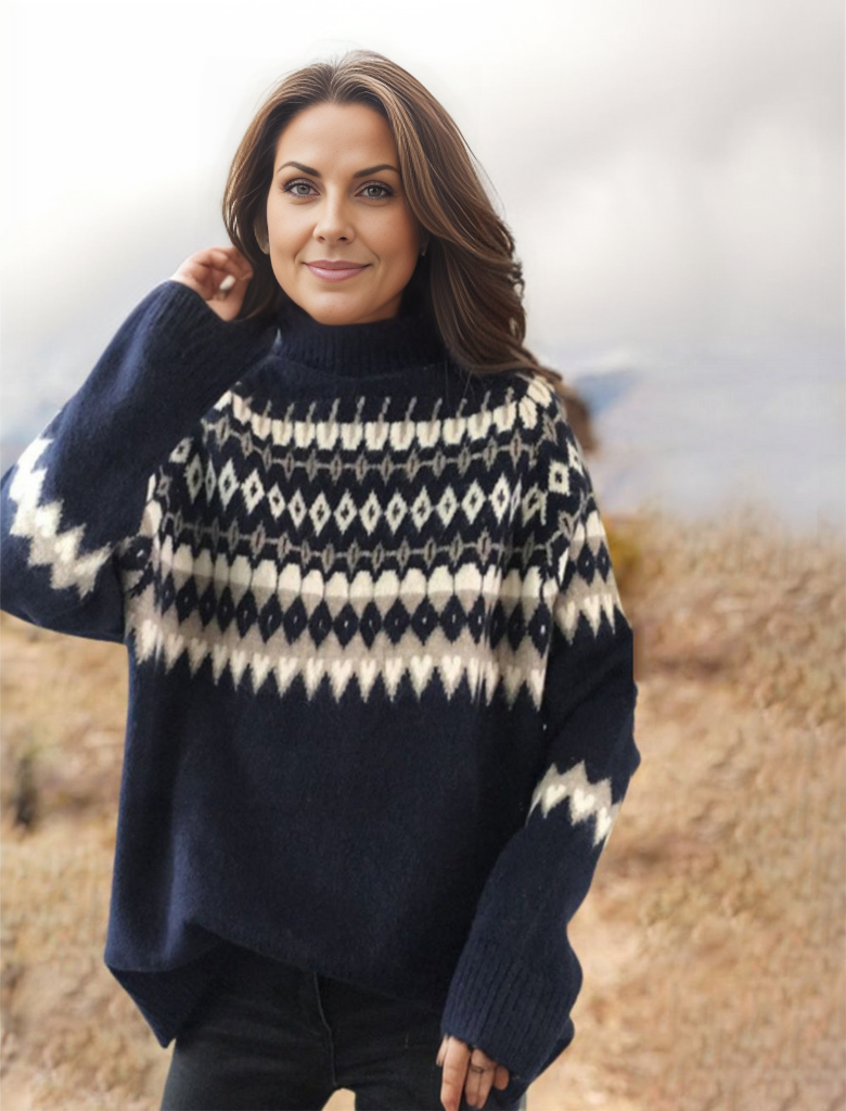 Soft Patterned Sweater for Women