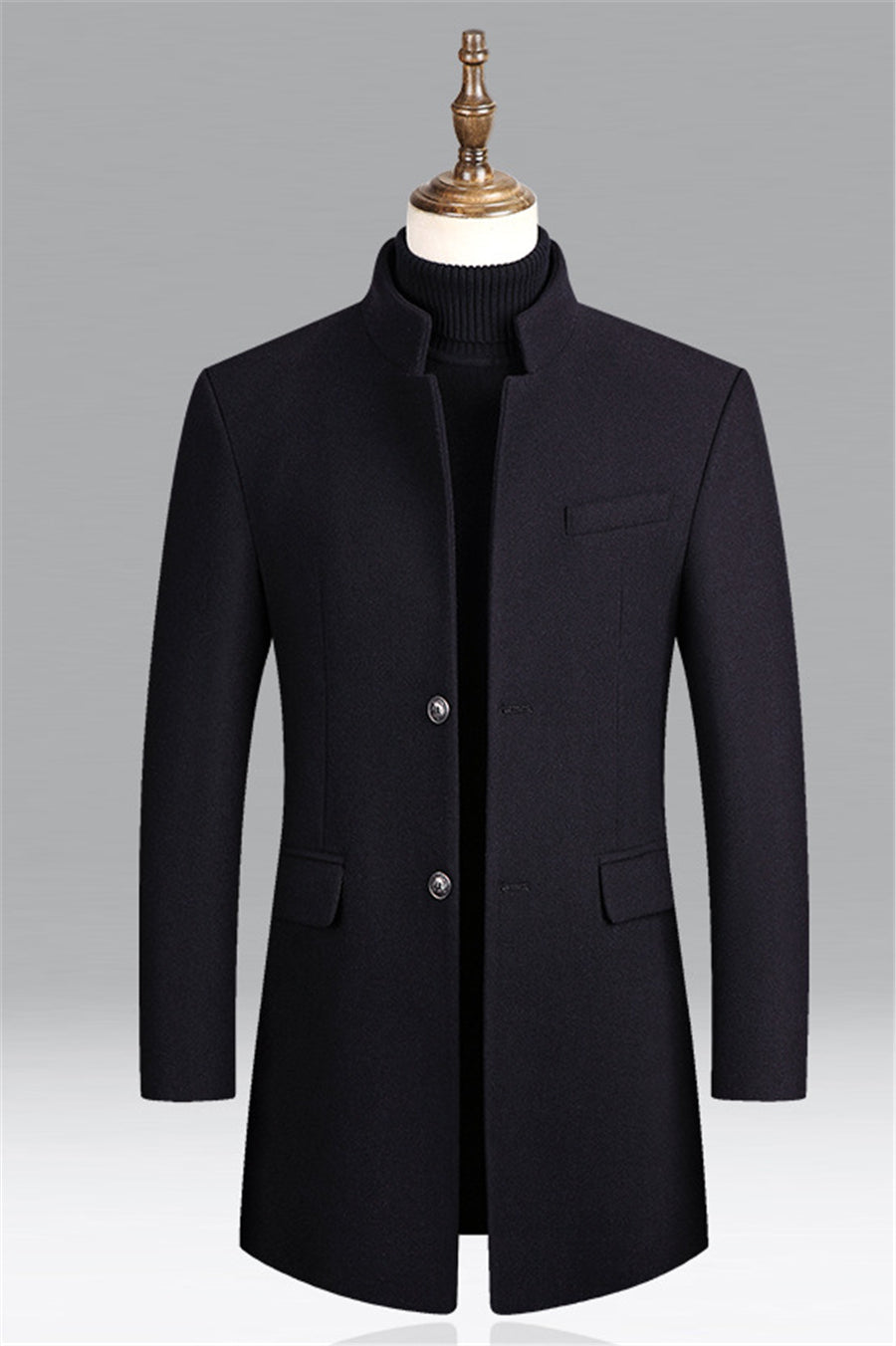 Effen Wool Trench Coat Windproof