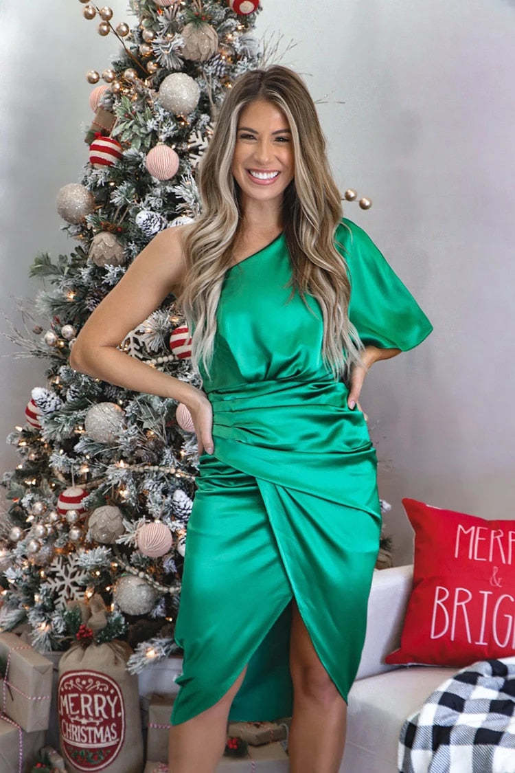 Elegant Draped Cocktail Dress