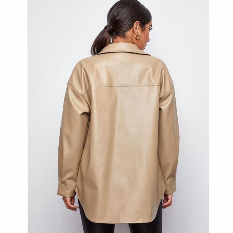 Urban Edge Vegan Leather Overshirt