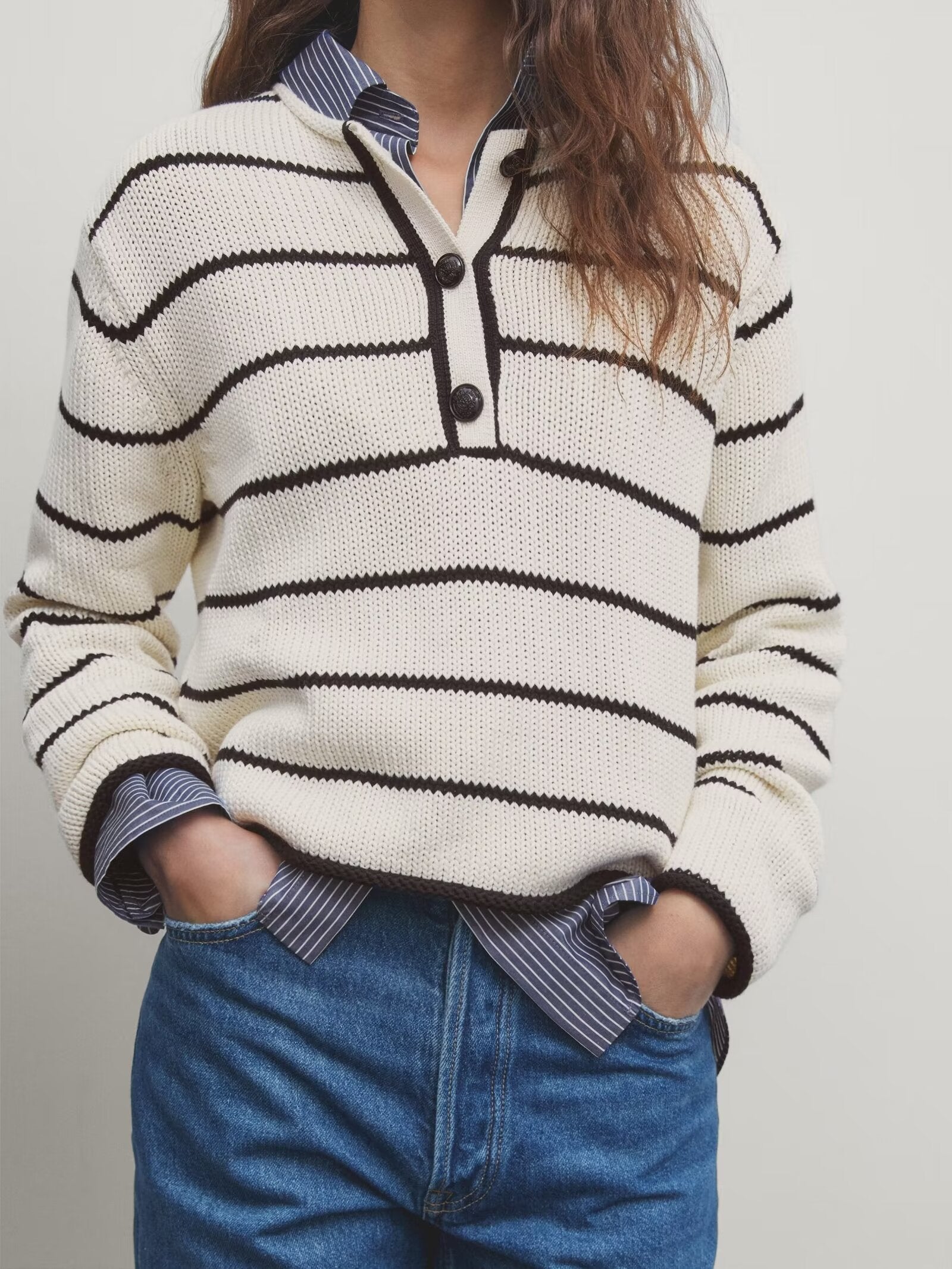 Women's Striped Knit Sweater