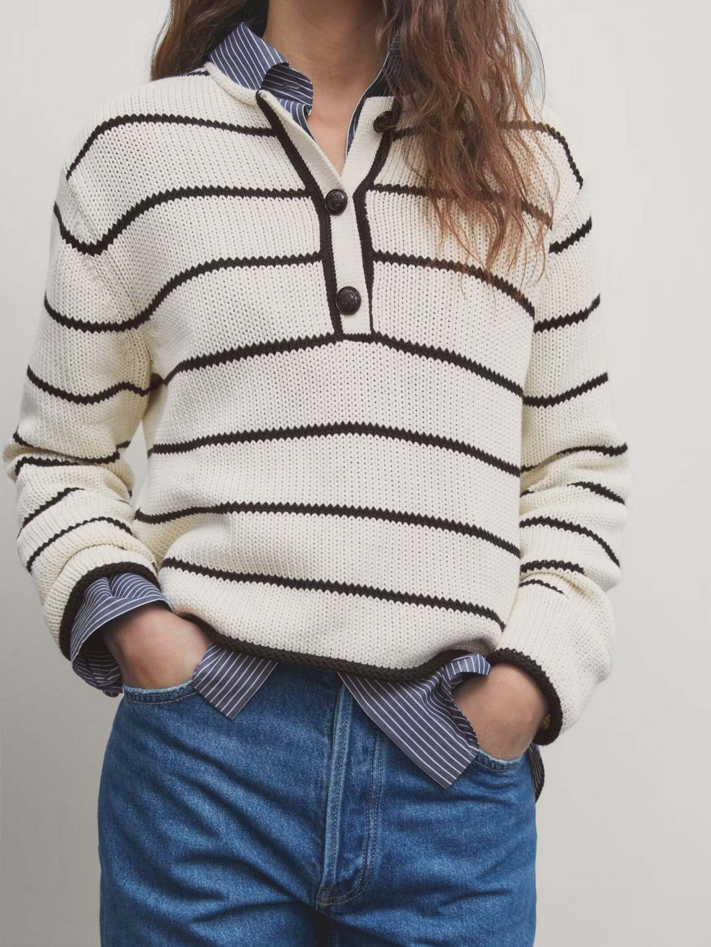 Women's Striped Knit Sweater