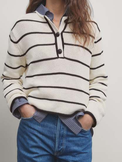 Women's Striped Knit Sweater