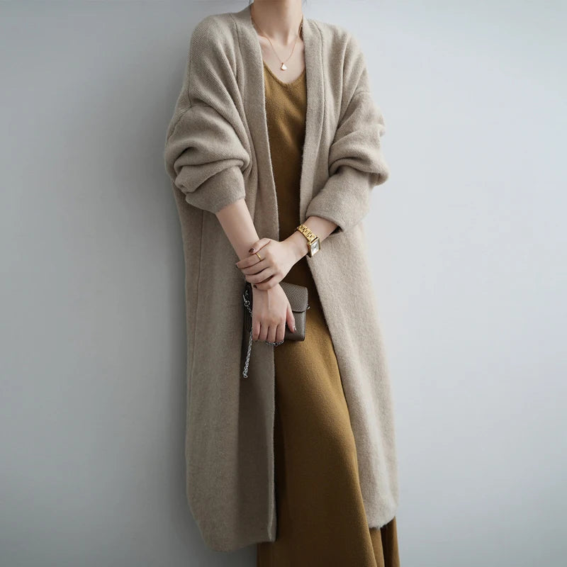 Elegance Solid Longline Cardie