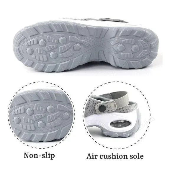 Women's Summer Breathable Mesh Air Cushion Outdoor Walking Slippers Orthopedic Walking Sandals