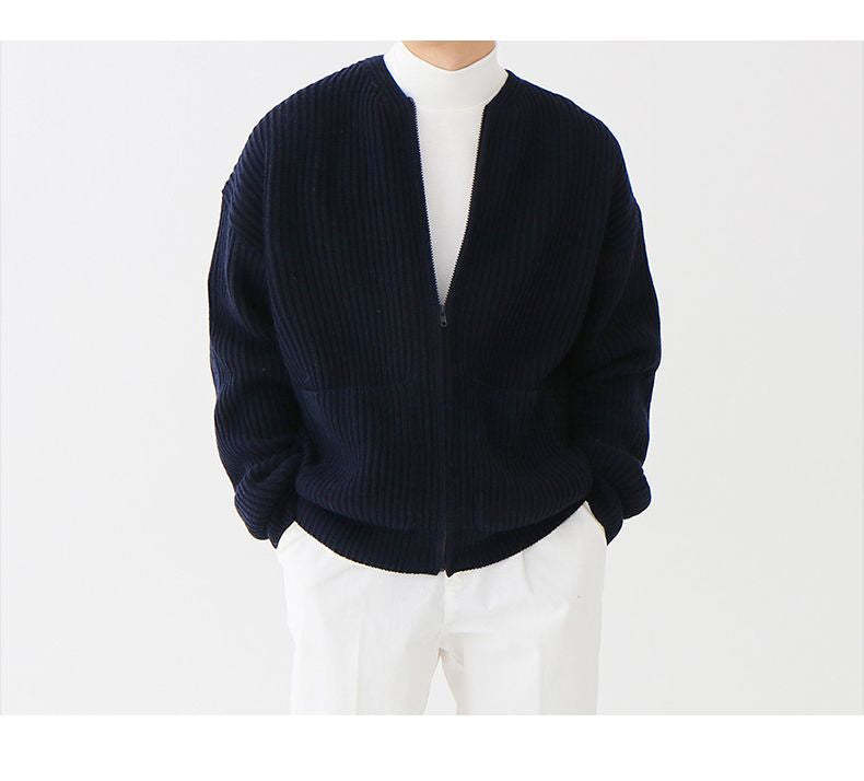 Knitted Cardigan With Zipper