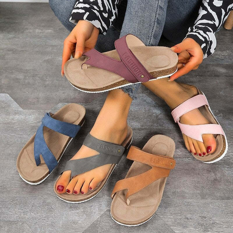 Orthopedic Sandals Women Summer Cut Out Open Toe Flip Flops