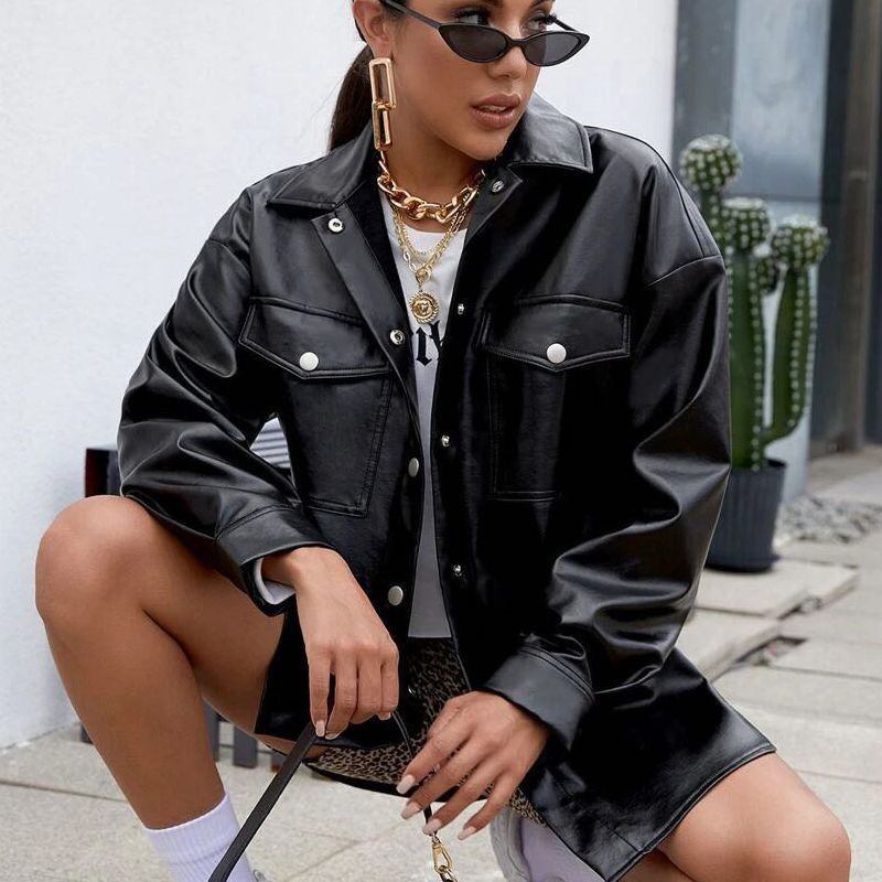 Urban Edge Vegan Leather Overshirt