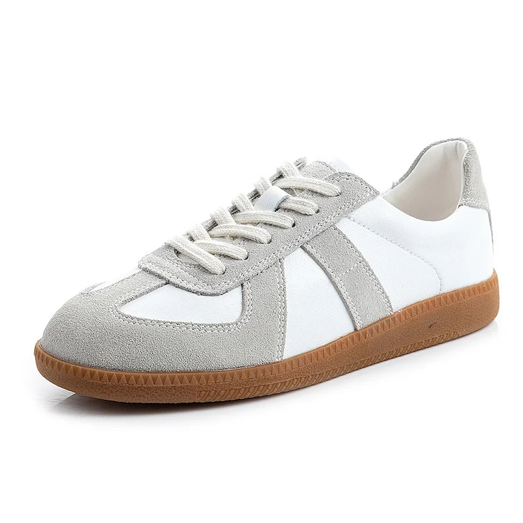 Women's White Leather Low Top Sneakers Shoes