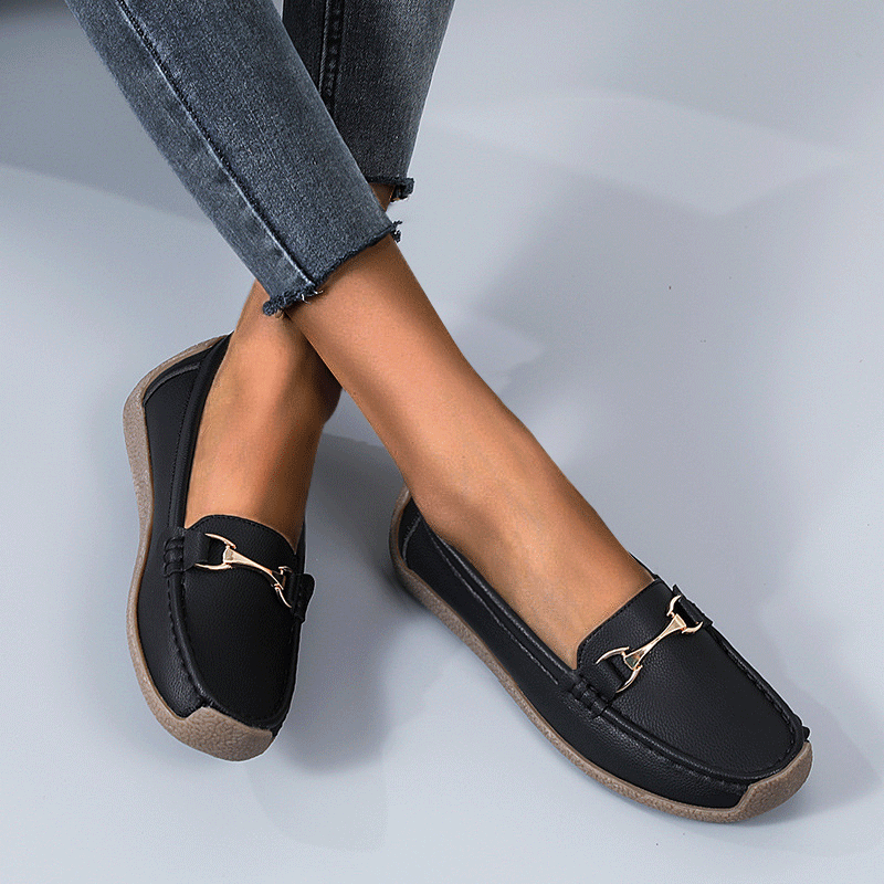 Flat Fashion Comfortable Shoes Leather Breathable Casual Loafers
