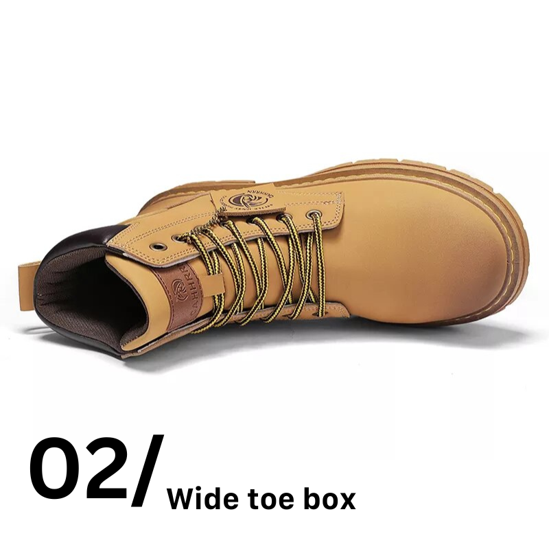 Orthopedic Shoes for Men Warm Leather Lace-Up High Top Boots