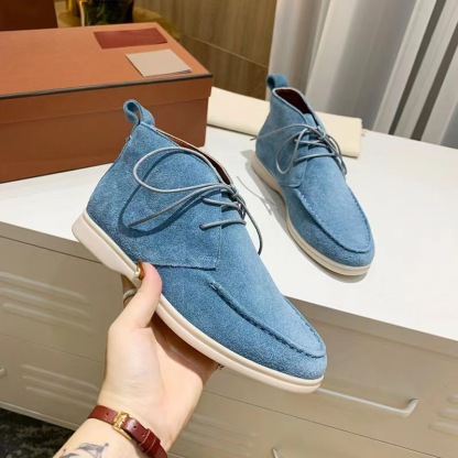 Casual Suede Lace-up Flat Desert Boots