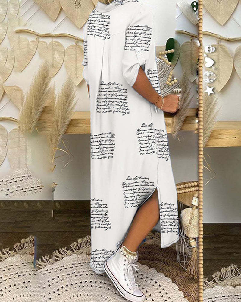 Shirt Dress with Slit
