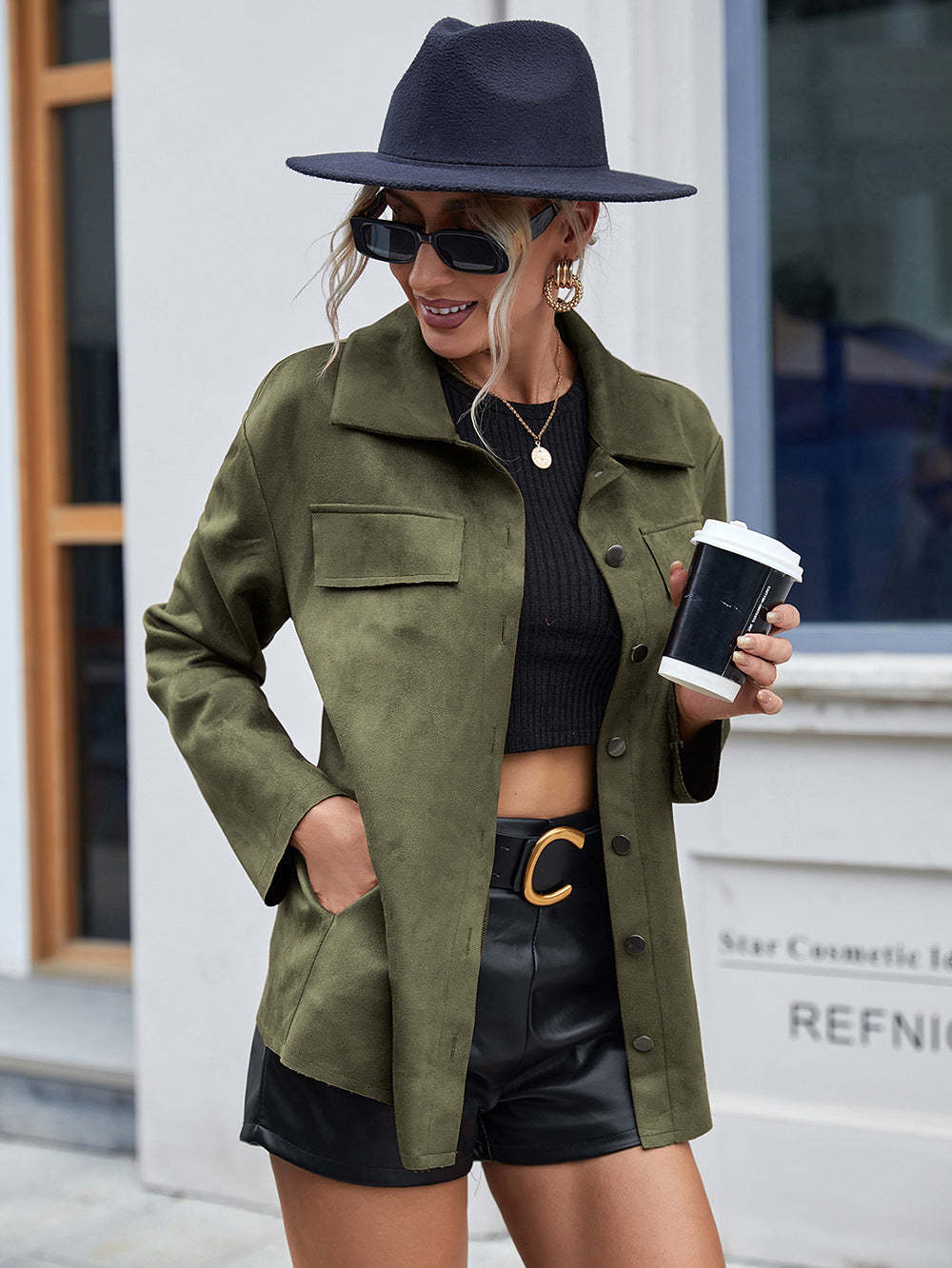 Urban Elegance Vegan Suede Jacket