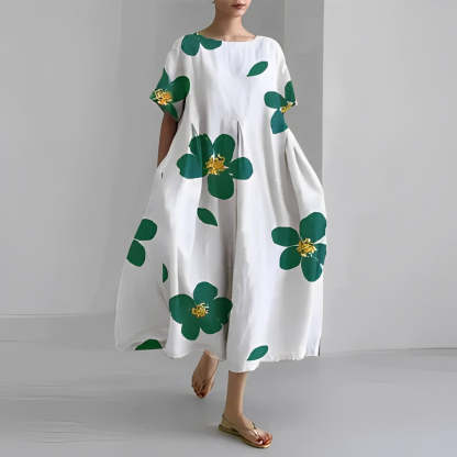 Floral Pattern Midi Dress