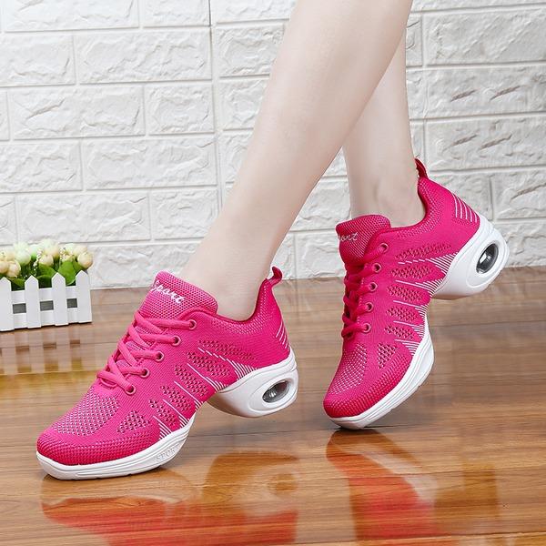 Women's Jazz Shoes Lace-up Dance Sneakers