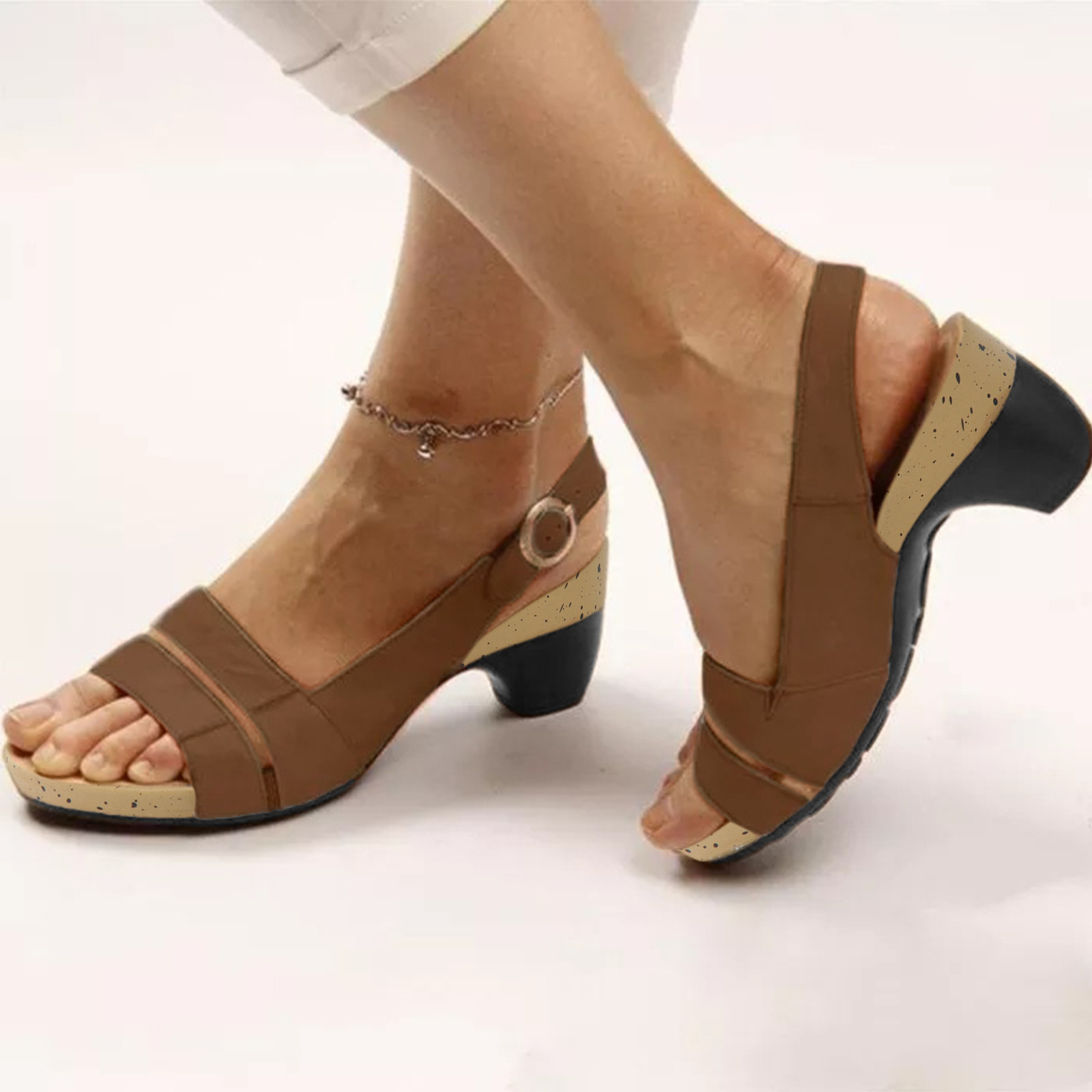 Comfy Wedge Double Strap Orthopedic Sandals