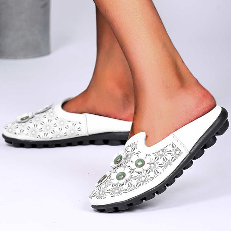 Embrace Chic Comfort with Low-Cut Hollow Flower Women's Single Shoes