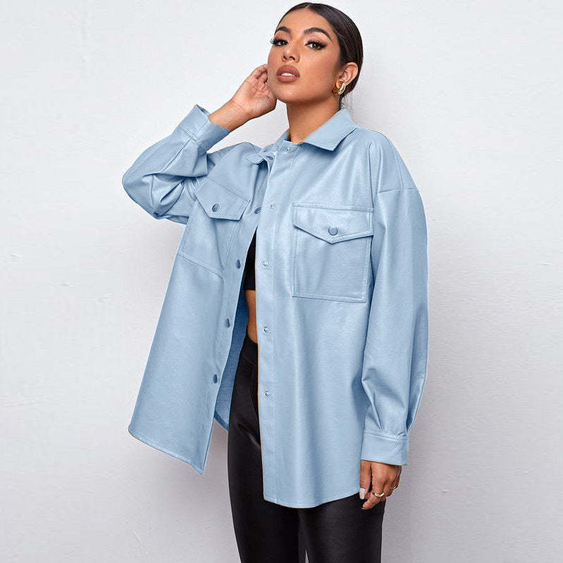 Urban Edge Vegan Leather Overshirt