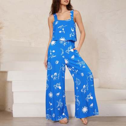 Flowy Summer Wide-Leg Jumpsuit