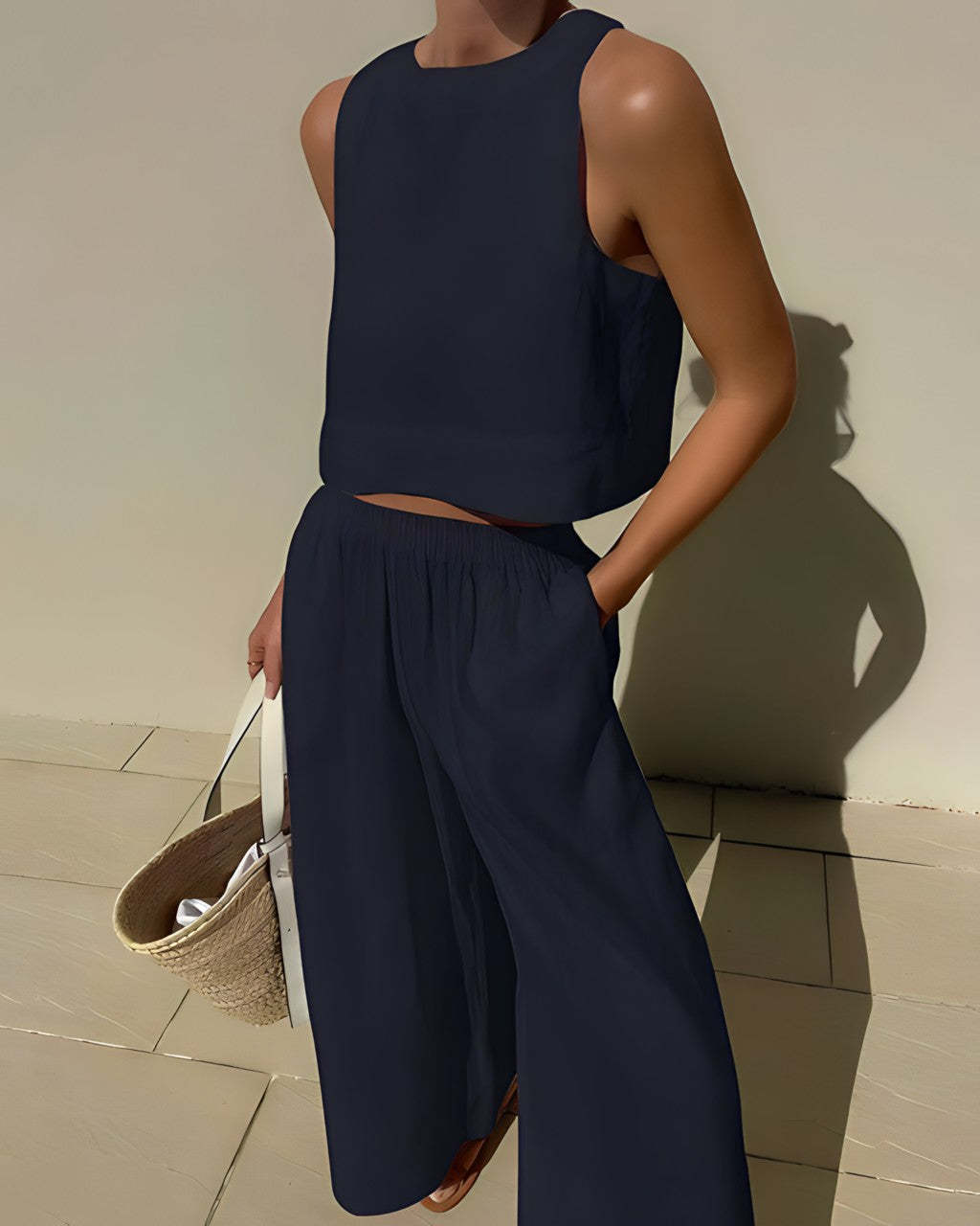 SASummer Linen Two Piece Set