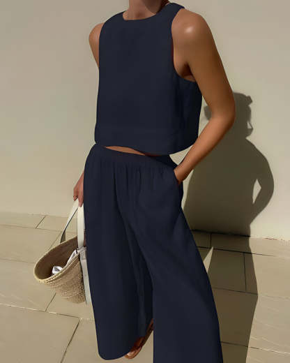 SASummer Linen Two Piece Set