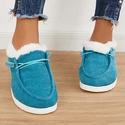 Women's Flat Slip-On Bootie Warm Lining Ankle Snow Boots