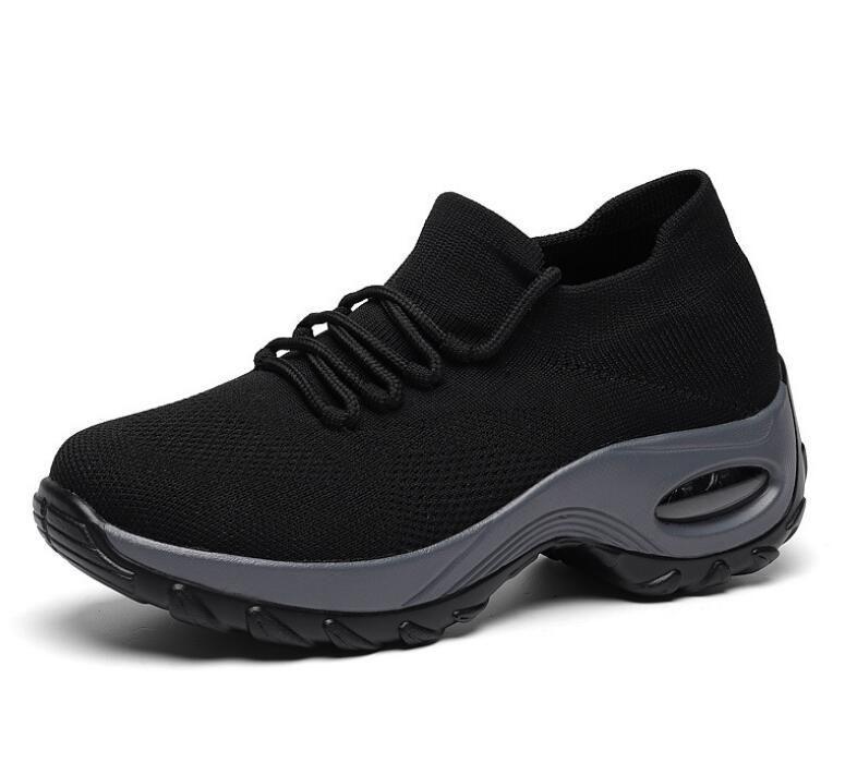 Lace Up Walking Running Shoes Platform Sneakers