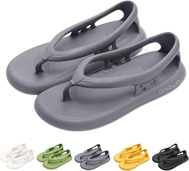 New Bazuo Flip Flops for Men and Women, EVA Thick Sole Non Slip Quick-Dry Sandals