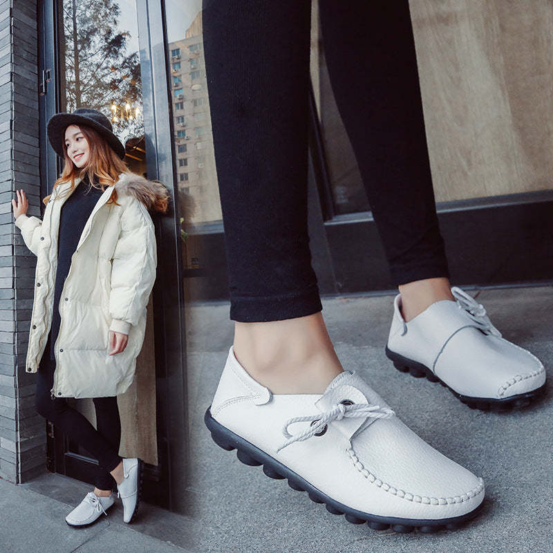 Flat Beef Tendon Low Top Casual Shoes