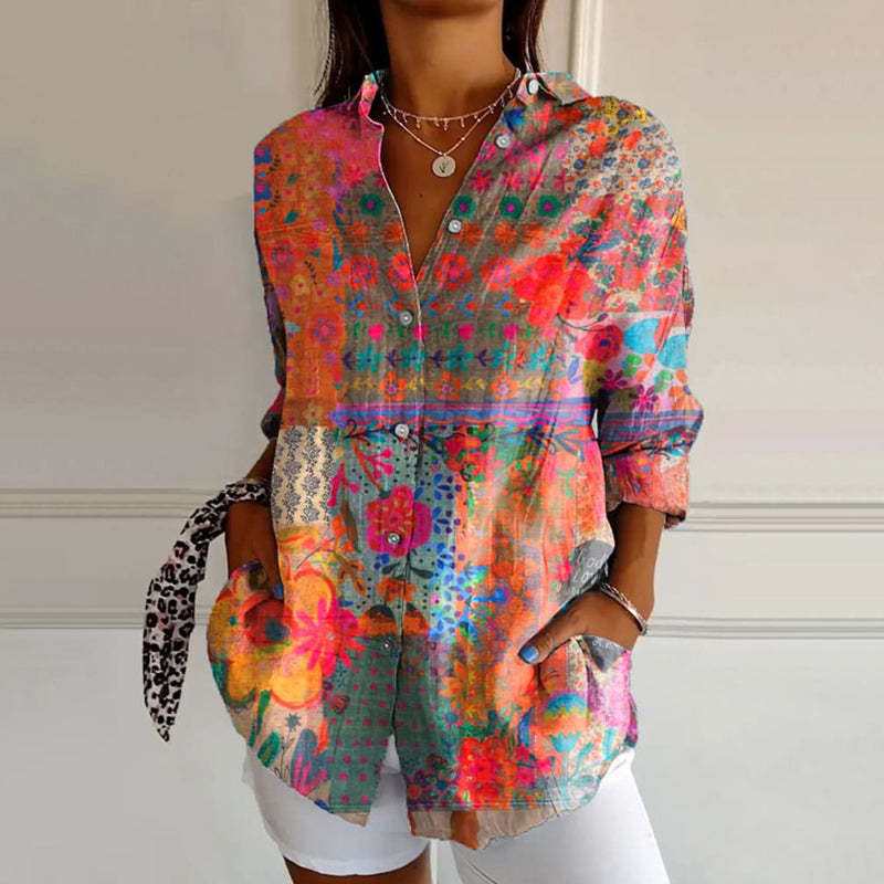 Elegant Floral Print Blouse