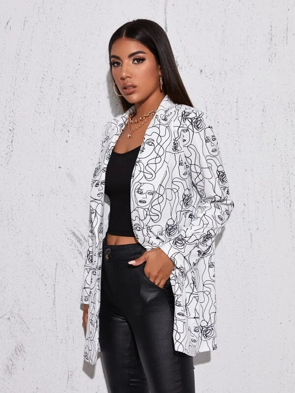 Artistic Print Blazer