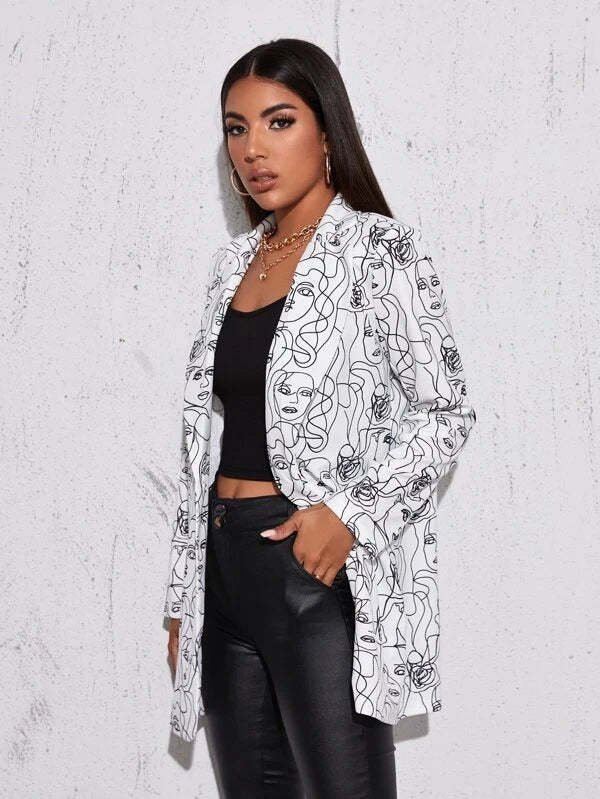 Artistic Print Blazer