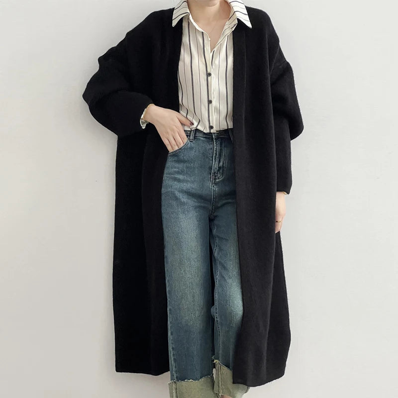 Elegance Solid Longline Cardie