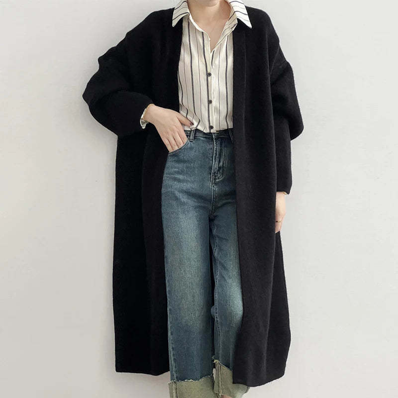Elegance Solid Longline Cardie