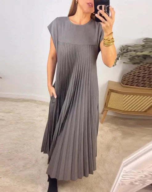 Luxe Pleated Midi Dress